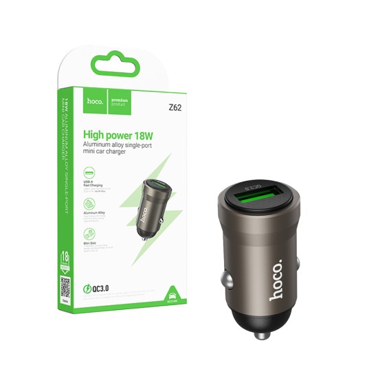 Carregador de Carro Hoco Z62 Energy 18W Dourado